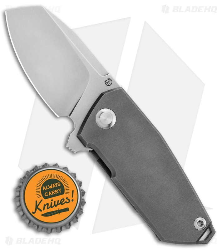 Cheburkov Knives Bulldog Frame Lock Knife Titanium (2.375" Bead Blast)
