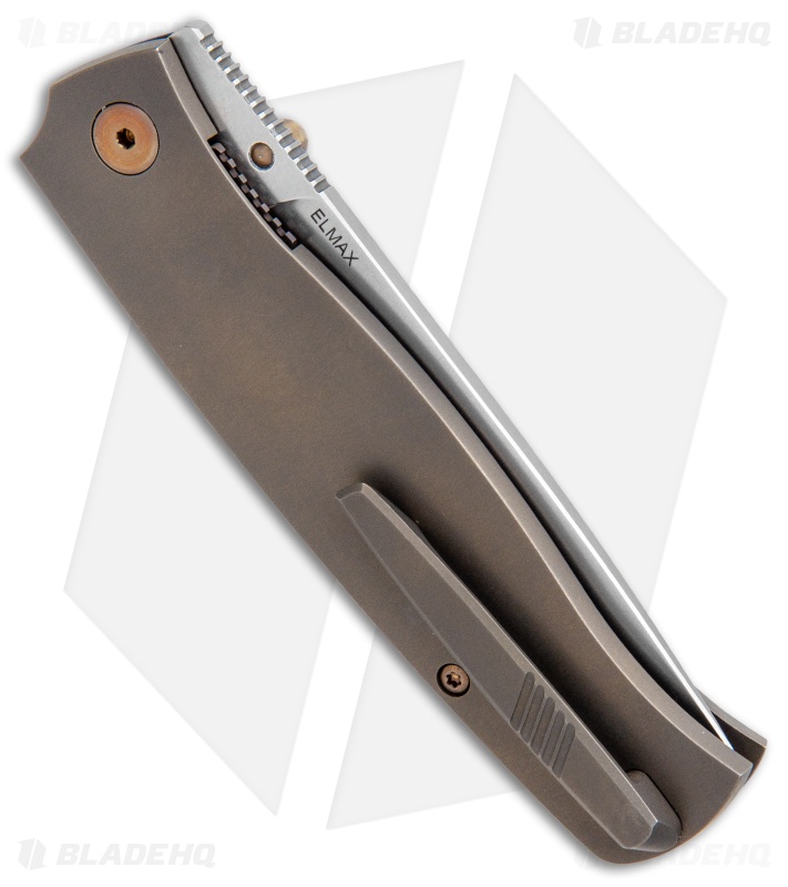 Cheburkov Knives Strizh S Liner Lock Knife Bronze Titanium (3.375" Bead Blast)