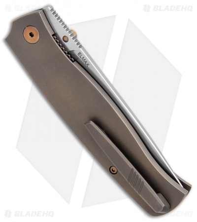 Cheburkov Knives Strizh S Liner Lock Knife Bronze Titanium (3.375" Bead Blast)
