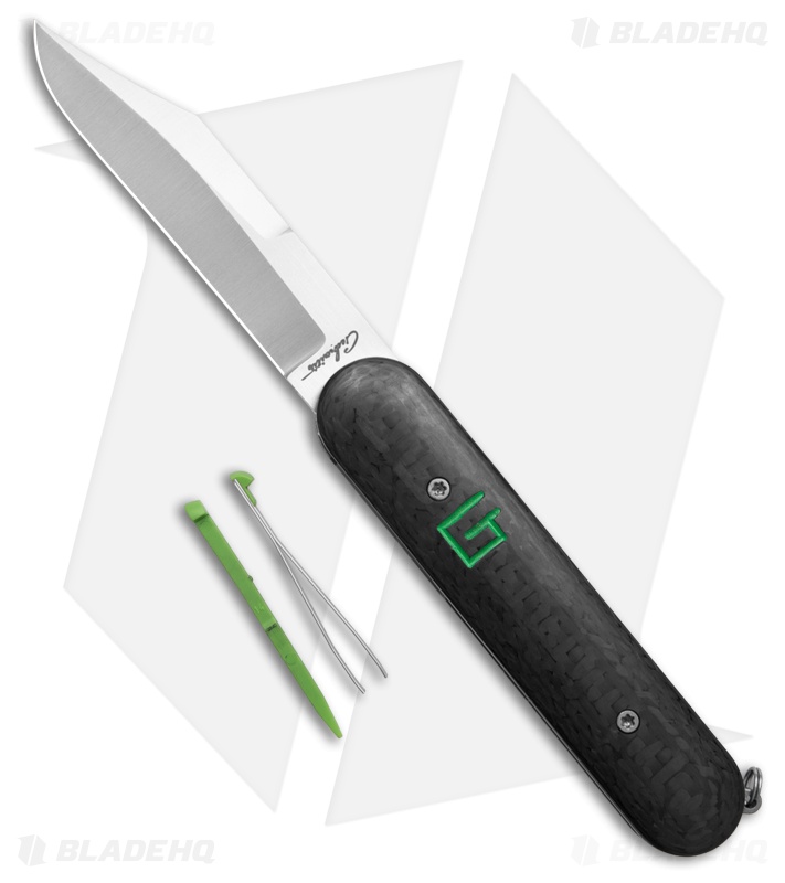 Chuck Gedraitis Alox SAS Linerlock Black Carbon Fiber (3.25" Satin)