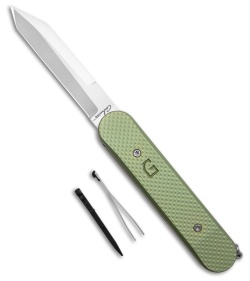 Chuck Gedraitis Alox SAS Linerlock Green Aluminum (3.25" Satin)