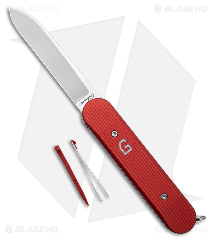 Chuck Gedraitis Alox SAS Linerlock Red Aluminum (3.25" Satin)