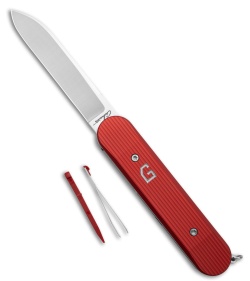 Chuck Gedraitis Alox SAS Linerlock Red Aluminum (3.25" Satin)