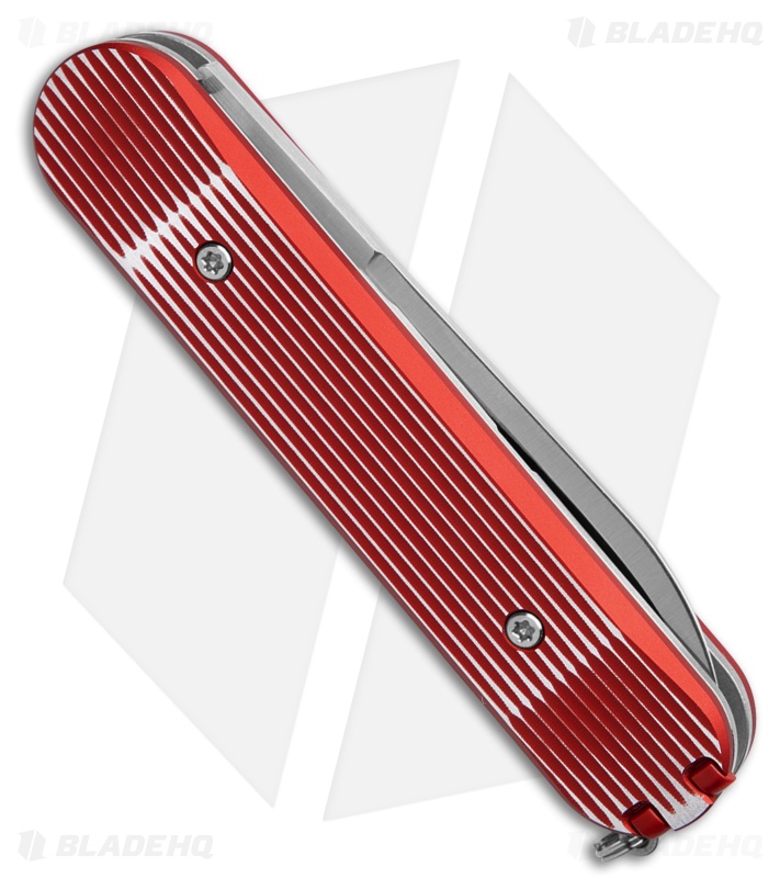 Chuck Gedraitis Alox SAS Linerlock Red Lined Aluminum (3.25" Satin)