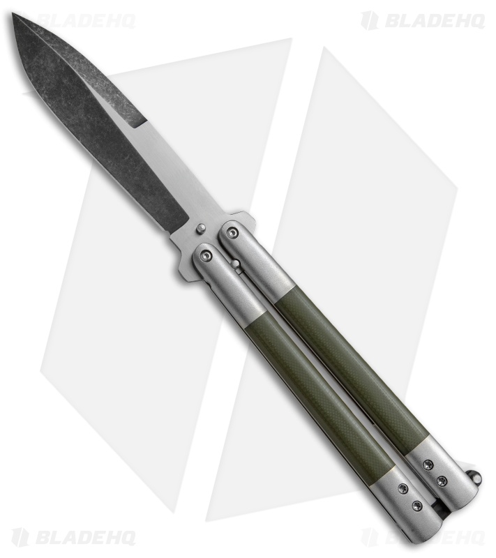 Chuck Gedraitis Custom Balisong #160 Butterfly Knife Ti/G-10 (4.25" Two-Tone)
