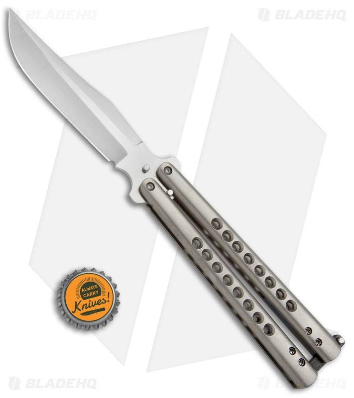 Chuck Gedraitis Knives Balisong #163 Titanium Butterfly Knife (4.25" Satin)
