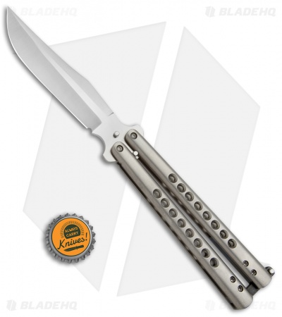 Chuck Gedraitis Knives Balisong #163 Titanium Butterfly Knife (4.25" Satin)