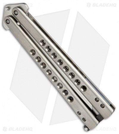 Chuck Gedraitis Knives Balisong #163 Titanium Butterfly Knife (4.25" Satin)