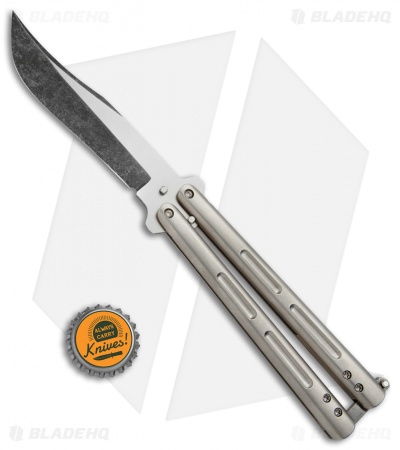 Chuck Gedraitis Knives Balisong #164 Titanium Butterfly Knife (4.25" BB SW)