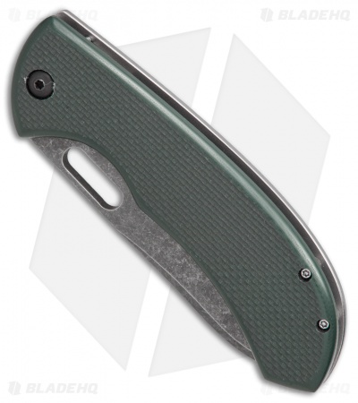 Chuck Gedraitis Bullshark Hybrid Knife Green G-10 (3.75" Acid Stonewash)