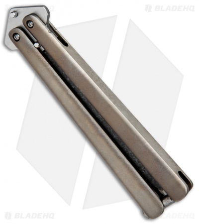 Chuck Gedraitis Custom Channel Balisong #4 Butterfly Knife Bronze Ti (Two-Tone)