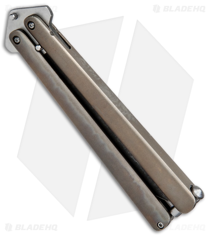 Chuck Gedraitis Custom Channel Balisong #4 Butterfly Knife Bronze Ti (Two-Tone)