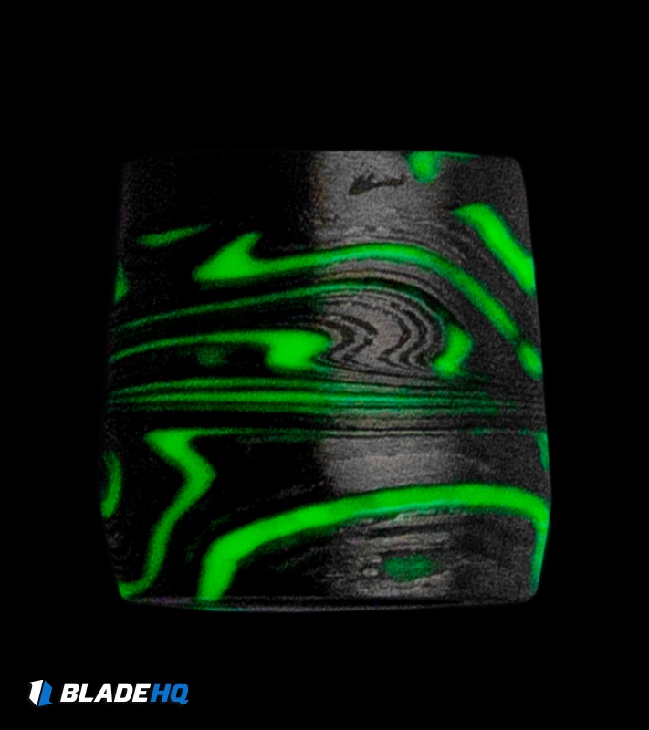 Chuck Gedraitis Custom Lume Lanyard Bead - 304/316 Stainless Damascus