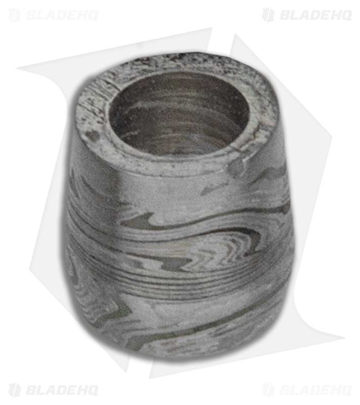 Chuck Gedraitis Custom Lume Lanyard Bead - 304/316 Stainless Damascus