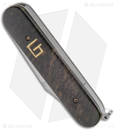 Chuck Gedraitis Swiss Army Switchblade Auto Knife Rag Micarta (3.25" Satin)