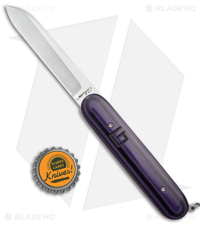 Chuck Gedraitis Switch Army Auto Knife Black / Purple G-10 (3.4" Satin)