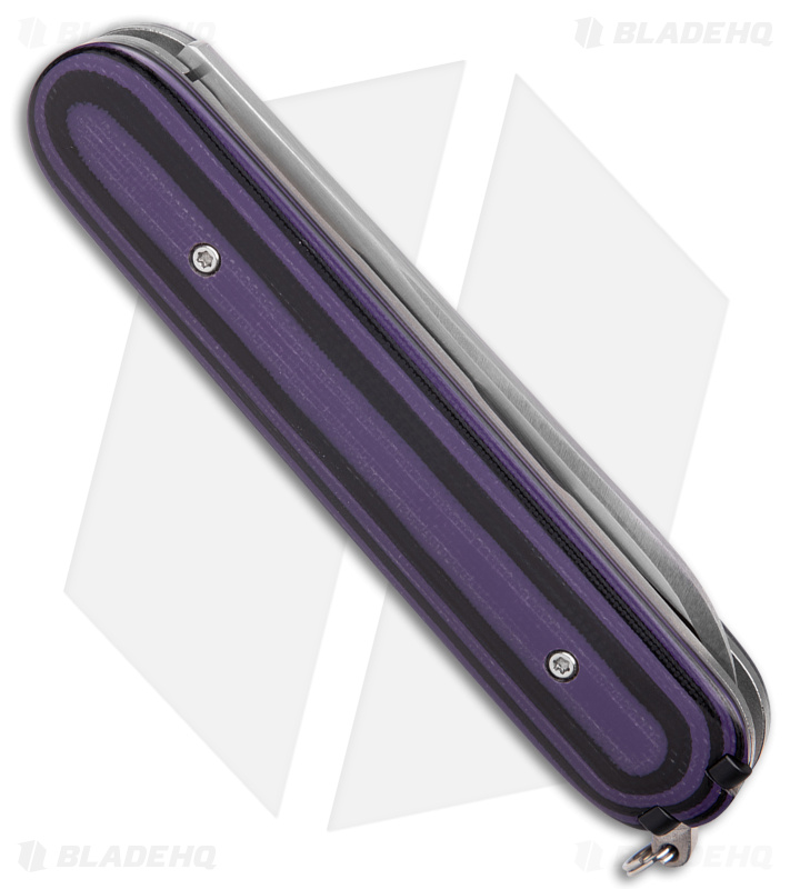 Chuck Gedraitis Switch Army Auto Knife Black / Purple G-10 (3.4" Satin)