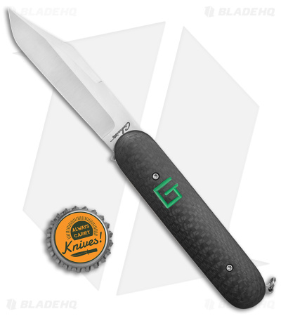 Chuck Gedraitis Switch Army Switchblade Auto Knife Black, Green CF (3.4" Satin)