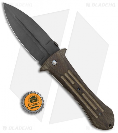 Gedraitis Knives Custom Pocket Smatchet Liner Lock Knife OD Green Micarta