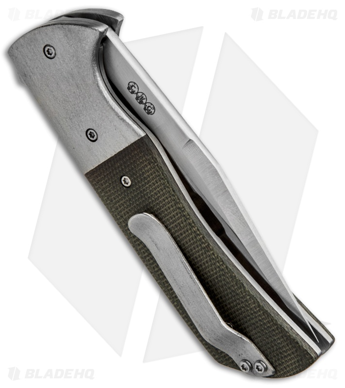 Chuck Gedraitis Pathfinder Flipper Knife Ti/Micarta (3.5" Satin Plain)