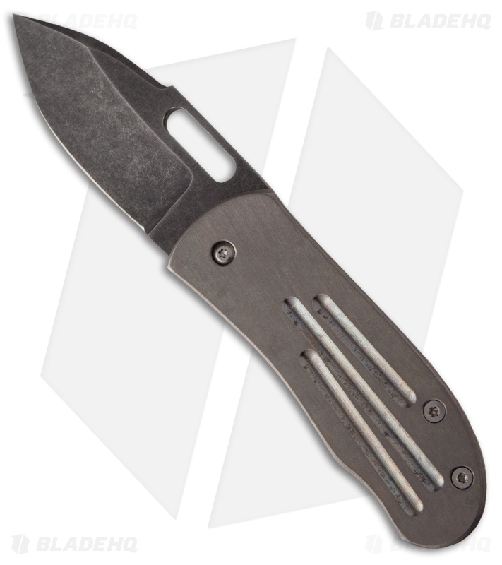 Chuck Gedraitis Small Snubnose Knife Titanium Folder (2.125" Acid Wash)