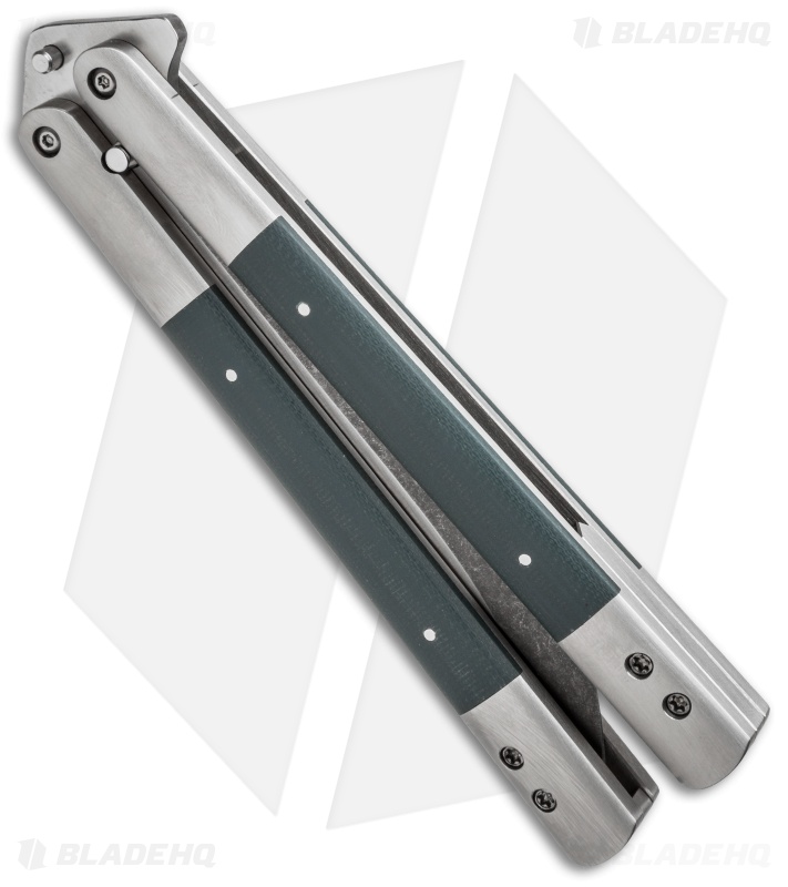 Chuck Gedraitis Custom Balisong #144 Butterfly Knife Titanium (4.25" Two-Tone)