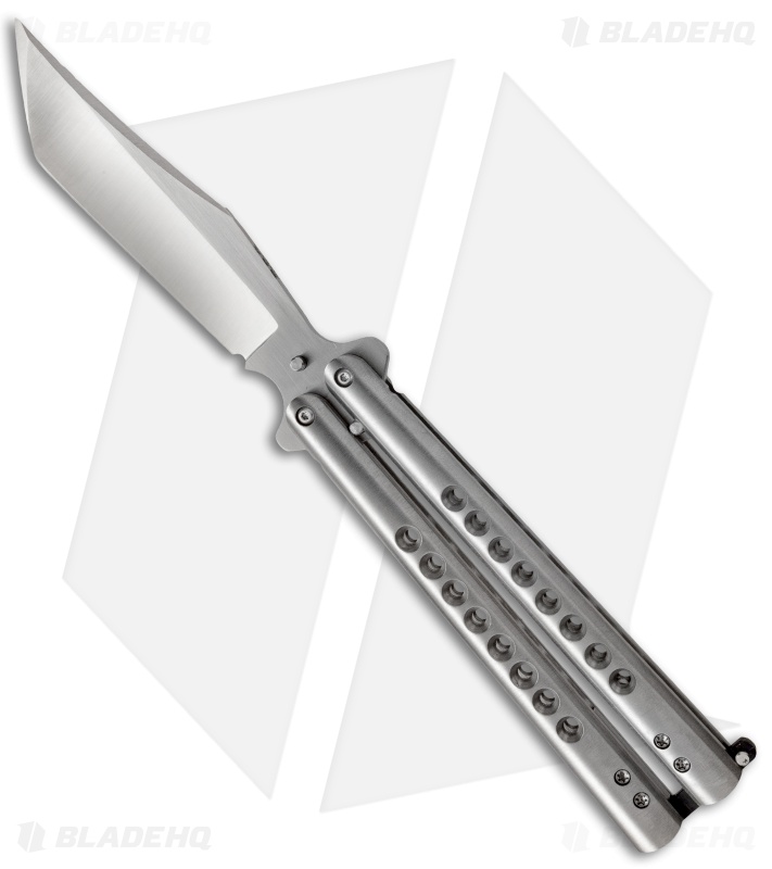 Chuck Gedraitis Custom Balisong #147 Butterfly Knife Titanium (4.25" Satin)