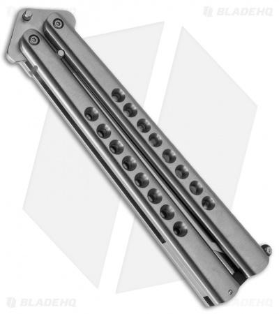 Chuck Gedraitis Custom Balisong #147 Butterfly Knife Titanium (4.25" Satin)