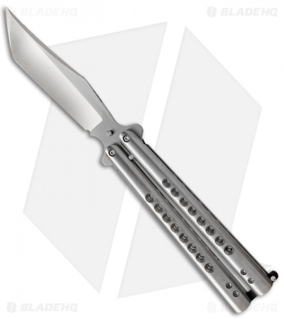 Chuck Gedraitis Custom Balisong #147 Butterfly Knife Titanium (4.25" Satin)