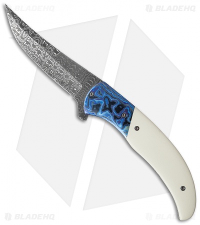 Chuck Gedraitis Persian Flipper Knife Timascus/ Micarta (3.75" Damascus )
