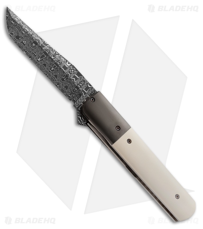 Chuck Gedraitis Yakuza Liner Lock Knife Zirconium/Micarta (3.75" Damascus)
