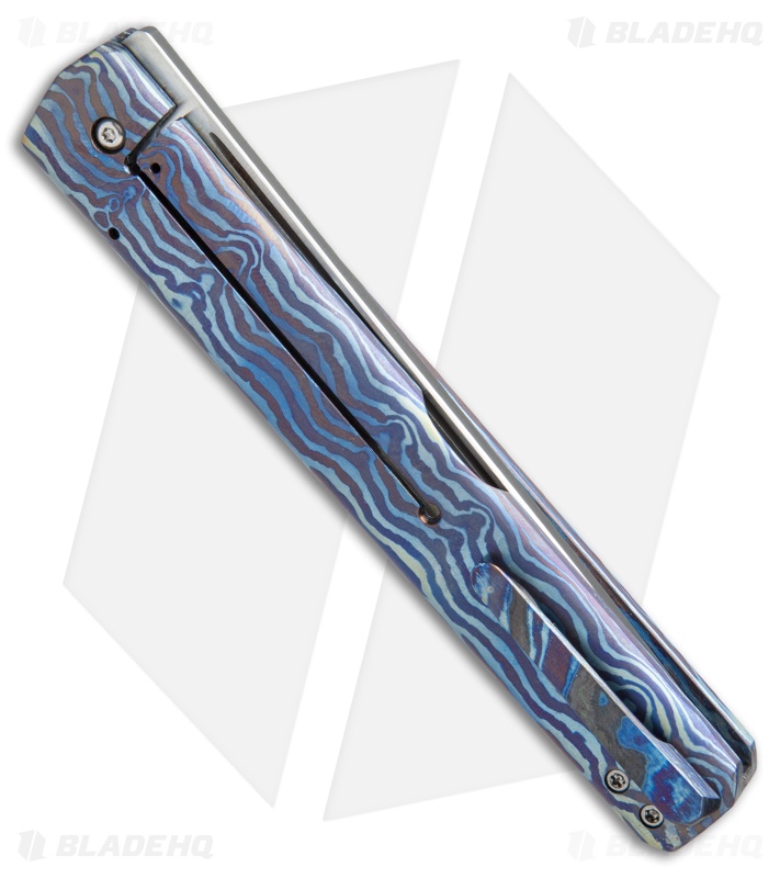 Chuck Gedraitis Kwaiken Frame Lock Knife Timascus (3.625" Hand Satin)