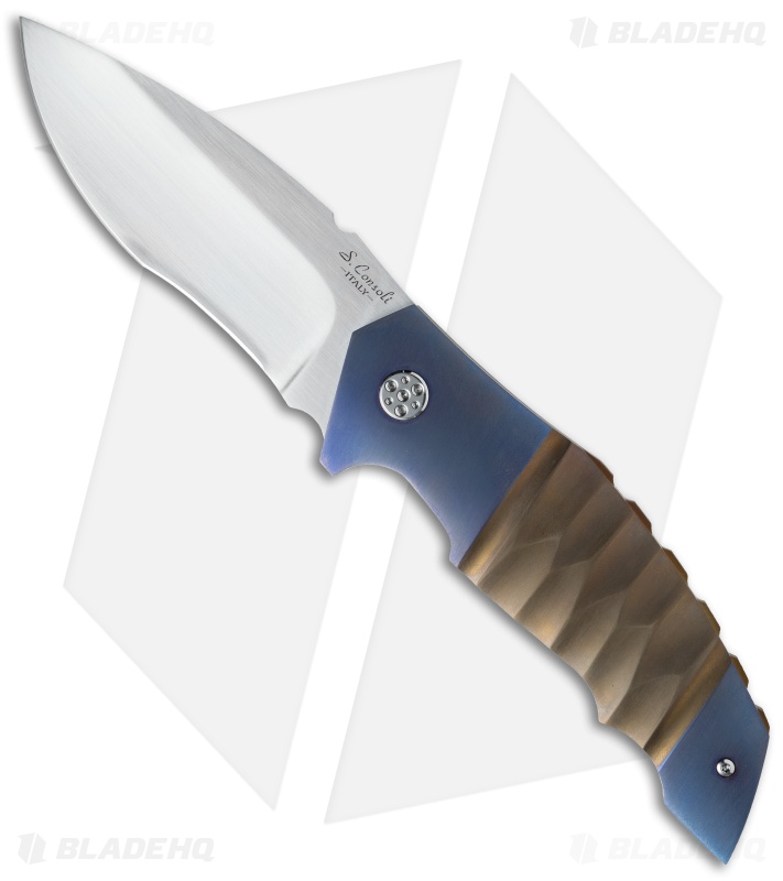 Sergio Consoli N° 270 Liner Lock Knife Blue Titanium (3.75" Satin)