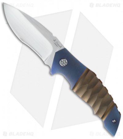 Sergio Consoli N° 270 Liner Lock Knife Blue Titanium (3.75" Satin)
