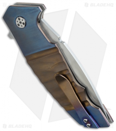 Sergio Consoli N° 270 Liner Lock Knife Blue Titanium (3.75" Satin)