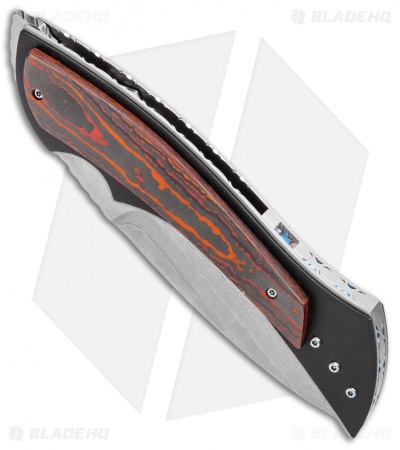 Corrie Schoeman B Ware Flipper Knife Fat Carbon (3.25" Damascus)