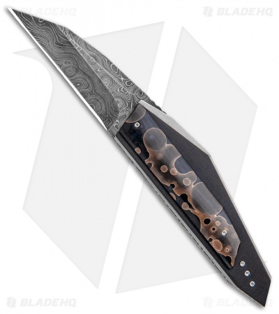 Corrie Schoeman Custom N Able Liner Lock Knife Resin Composite (3.25" Damascus)