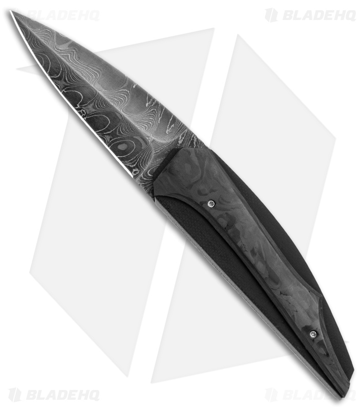 Corrie Schoeman DLete Front Flipper Knife Mother of Pearl (2.375" Damascus)
