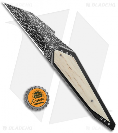 Corrie Schoeman D-Fuse Liner Lock Knife Bone/G-10 (3.5" Damascus)