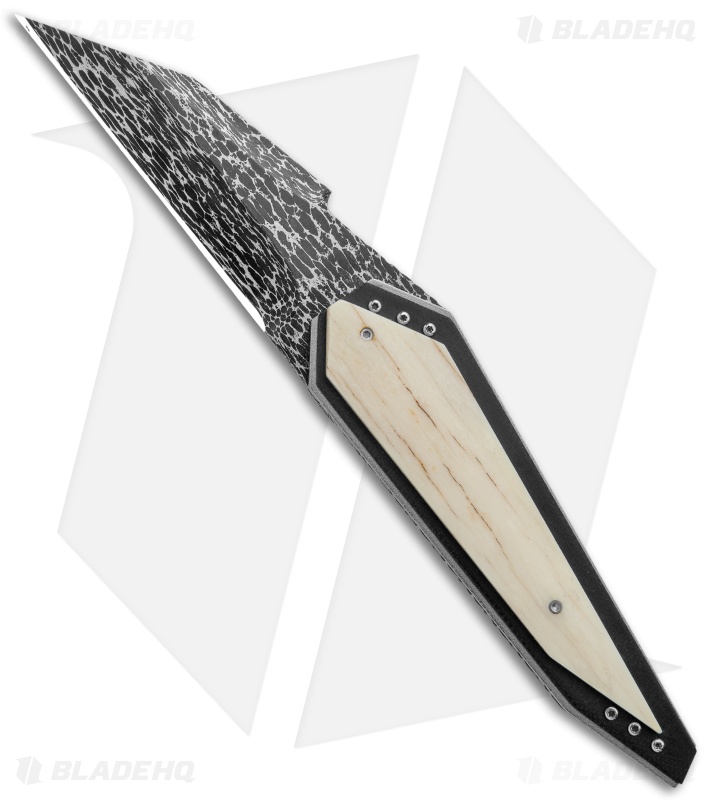 Corrie Schoeman D-Fuse Liner Lock Knife Bone/G-10 (3.5" Damascus)