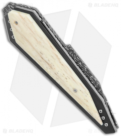Corrie Schoeman D-Fuse Liner Lock Knife Bone/G-10 (3.5" Damascus)