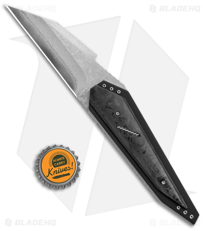 Corrie Schoeman Defuse Liner Lock Knife Marble Carbon Fiber (Damascus)