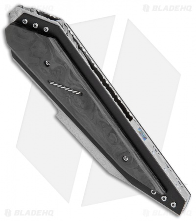Corrie Schoeman Defuse Liner Lock Knife Marble Carbon Fiber (Damascus)