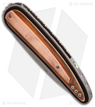 Corrie Schoeman Raindrop Liner Lock Knife Copper Beryllium (3" Hamon)