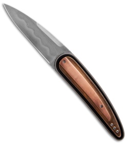 Corrie Schoeman Raindrop Liner Lock Knife Copper Beryllium (3" Hamon)