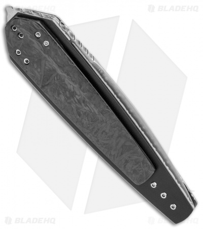 Corrie Schoeman Shout Liner Lock Dagger Knife Banxia Pod (Damascus)