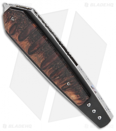 Corrie Schoeman Shout Liner Lock Dagger Knife Banxia Pod (Damascus)