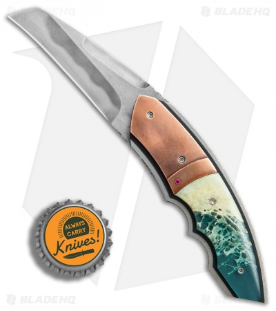 Corrie Schoeman Snout Flipper Knife Giraffe Bone/Bronze (2.5" Hamon)