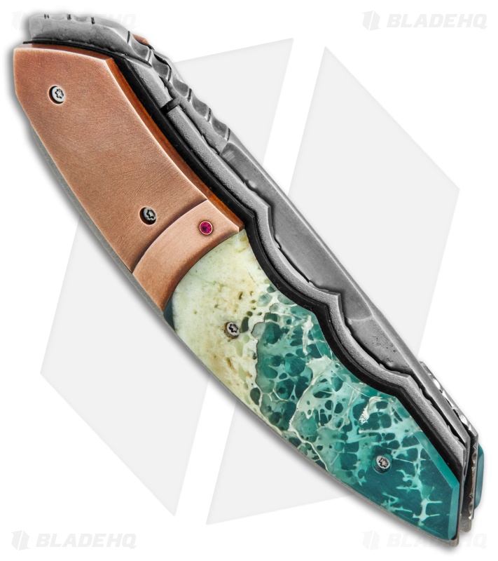 Corrie Schoeman Snout Flipper Knife Giraffe Bone/Bronze (2.5" Hamon)
