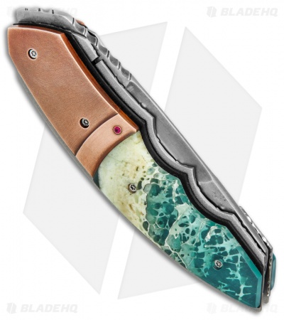 Corrie Schoeman Snout Flipper Knife Giraffe Bone/Bronze (2.5" Hamon)